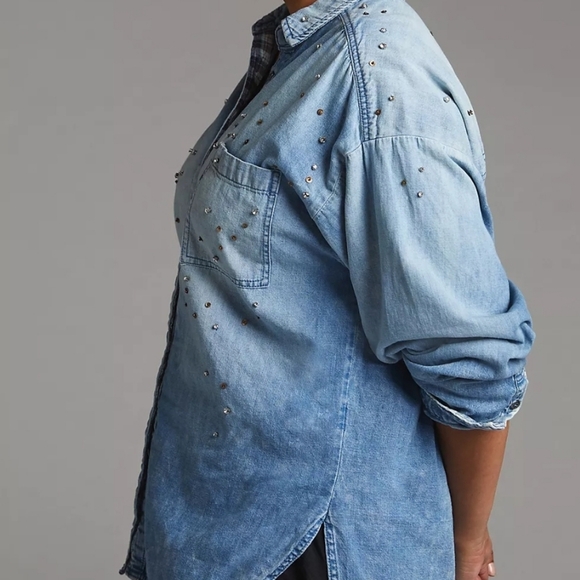 COPY - Pilcro The Bo Boyfriend Buttondown, Anthropologie - Picture 5 of 13